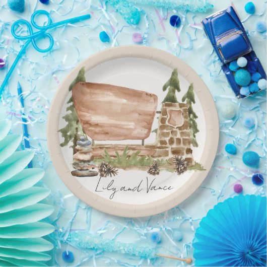 National Park Van Road trip Papier Bord (Feest)