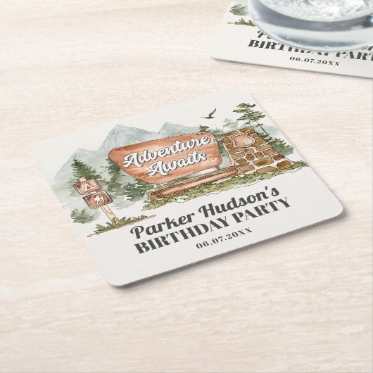 National Park Verjaardagsfeest onderzetter (Schuin)