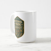 National Park-verslaafde Premium Koffiemok (Voorkant links)