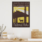 National Park Vintage Travel Poster & Retro Print (Keuken)