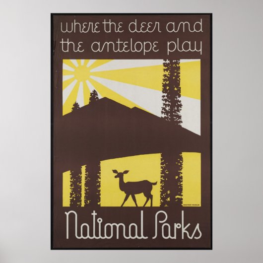 National Park Vintage Travel Poster & Retro Print (Voorkant)