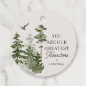 National Park Woodland Favor Tag Bedankjes Labels (Achterkant)