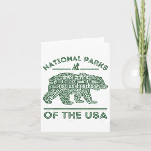National Parks Bear Hiking Travel Camping Outdoors Kaart