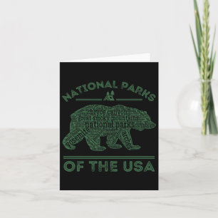 National Parks Bear Hiking Travel Camping Outdoors Kaart