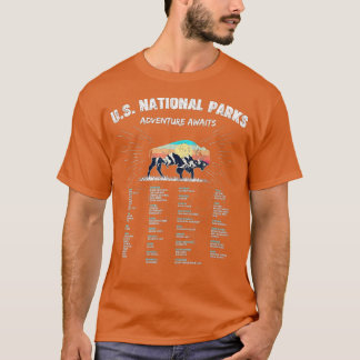 National parks Hiking Gift Idees Camping Gift T-shirt