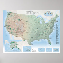 National Parks Map Poster (2025 update)