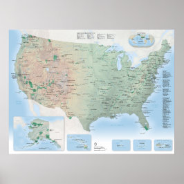 National Parks Map Poster (2025 update)