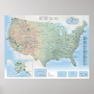 National Parks Map Poster (2025 update)