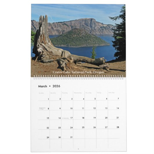 National Parks Photographic 12-Month 2026 Calendar Kalender (Mar 2026)