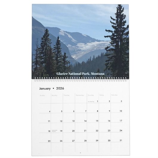National Parks Photographic 12-Month 2026 Calendar Kalender (Jan 2026)