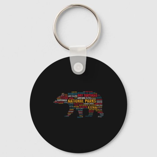 National Parks Usa Bear Hiking Camng Adventure Gif Sleutelhanger (Voorkant)