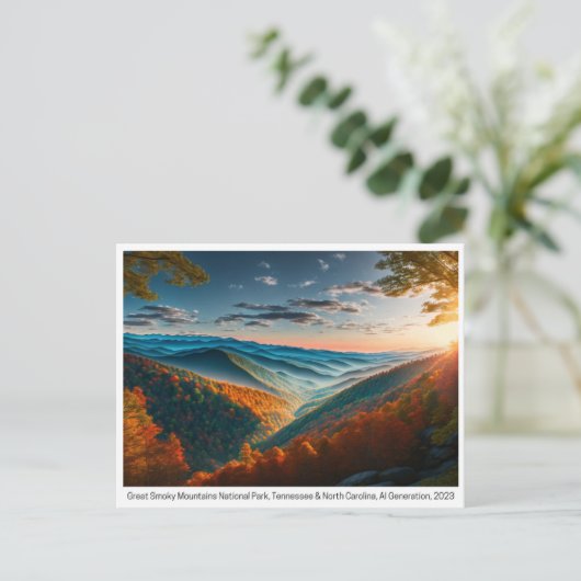 National Parks USA, Briefkaart voor postovergangen (Staand voorkant)