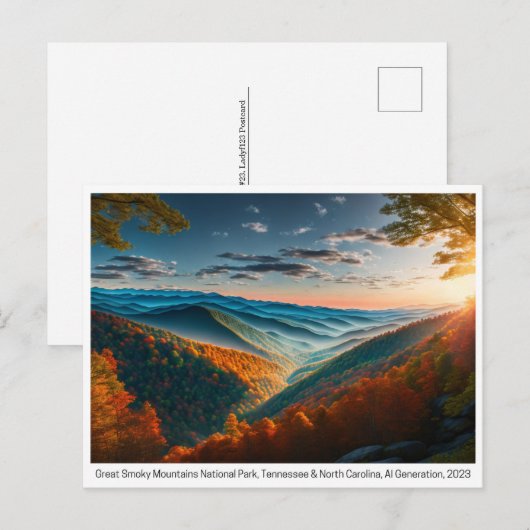 National Parks USA, Briefkaart voor postovergangen (Voorkant / Achterkant)