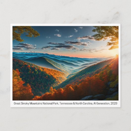 National Parks USA, Briefkaart voor postovergangen (Voorkant)