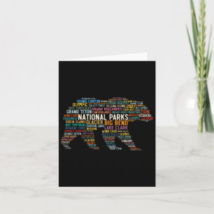 National Parks USA Lijst Word Cloud Beer Camping A Kaart