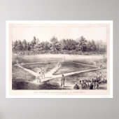National Pastime Baseball 1866 Poster (Voorkant)