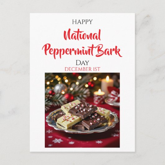 National Peppermint Bark Day | Dec 1st Briefkaart (Voorkant)
