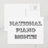 National Piano Month Briefkaart (Voorkant / Achterkant)