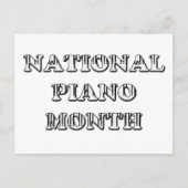 National Piano Month Briefkaart (Voorkant)