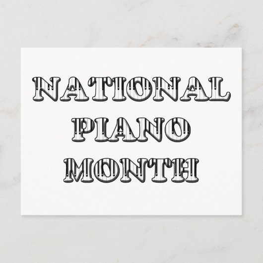 National Piano Month Briefkaart (Voorkant)