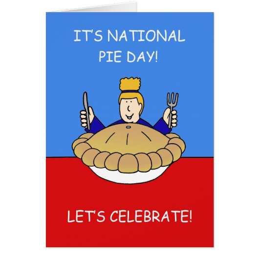 National Pie Day - 23 januari, Cartoon. (Voorkant)