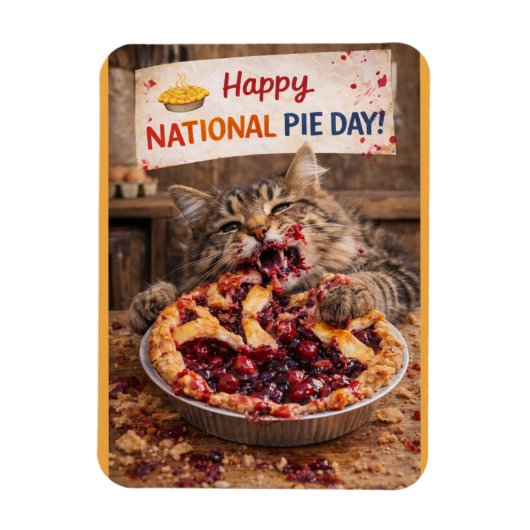 National Pie Day Card, Photo Magnet Magneet (Verticaal)