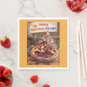 National Pie Day Cat Napkins Servet (Insitu)