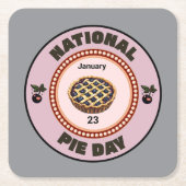 National Pie Day Cherry Pie Kartonnen Onderzetters (Voorkant)
