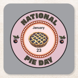 National Pie Day Cherry Pie Kartonnen Onderzetters