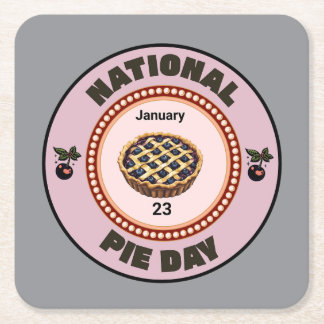 National Pie Day Cherry Pie Kartonnen Onderzetters