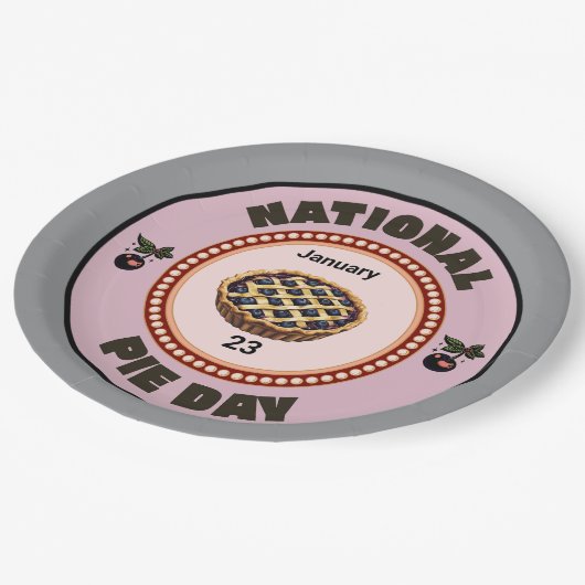 National Pie Day Cherry Pie Papieren Bordje (Gekanteld)
