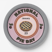 National Pie Day Cherry Pie Papieren Bordje (Voorkant)