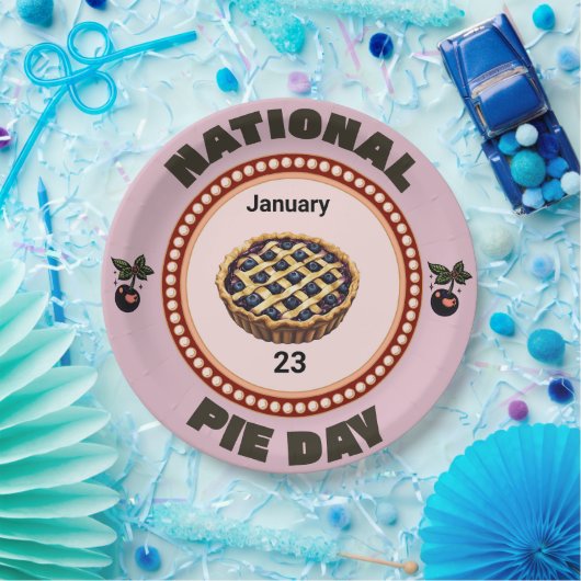 National Pie Day Cherry Pie Papieren Bordje (Feest)