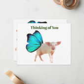 National Pig Day #2 Notecard Notitiekaartje (Voorkant / Achterkant in situ)