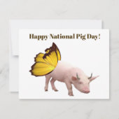 National Pig Day Notecard Notitiekaartje (Voorkant)