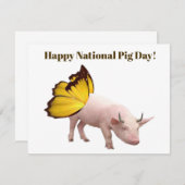 National Pig Day Notecard Notitiekaartje (Voorkant / Achterkant)