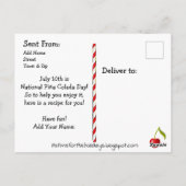 National Piña Colada Day recipe card Briefkaart (Achterkant)