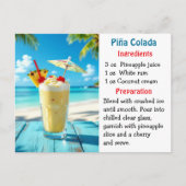 National Piña Colada Day recipe card Briefkaart (Voorkant)