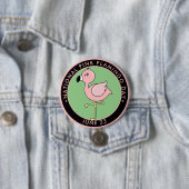 National Pink Flamingo Day, schattige cartoon flam Ronde Button 7,6 Cm (In situ)