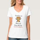 National Pizza Month Funny Food Observances T-Shi T-shirt (Voorkant)