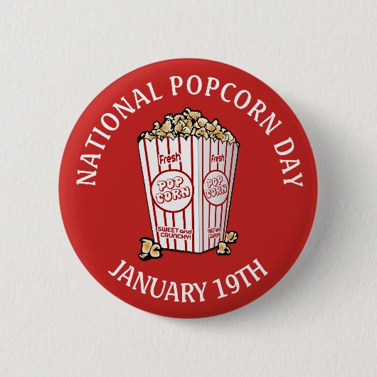 National Popcorn Day 19th Button (Voorkant)