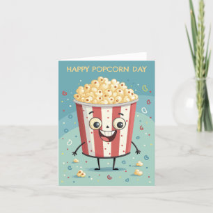 National Popcorn Day Feestdagen Kaart