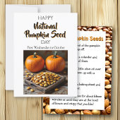 National Pumpkin Seed Day - First Wednesday in Oct Briefkaart