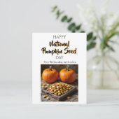 National Pumpkin Seed Day - First Wednesday in Oct Briefkaart (Staand voorkant)