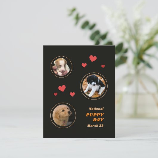 National Puppy Day Kaart (Staand voorkant)