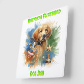 National Purebred Dog Day Celebration kunstwerk Vierkante Klok (Hoek)