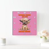 National Purebred Dog Day Celebration kunstwerk Vierkante Klok (Huis)