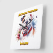 National Purebred Dog Day Celebration kunstwerk Vierkante Klok (Hoek)