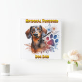 National Purebred Dog Day Celebration kunstwerk Vierkante Klok (Huis)
