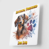 National Purebred Dog Day Celebration kunstwerk Vierkante Klok (Hoek)